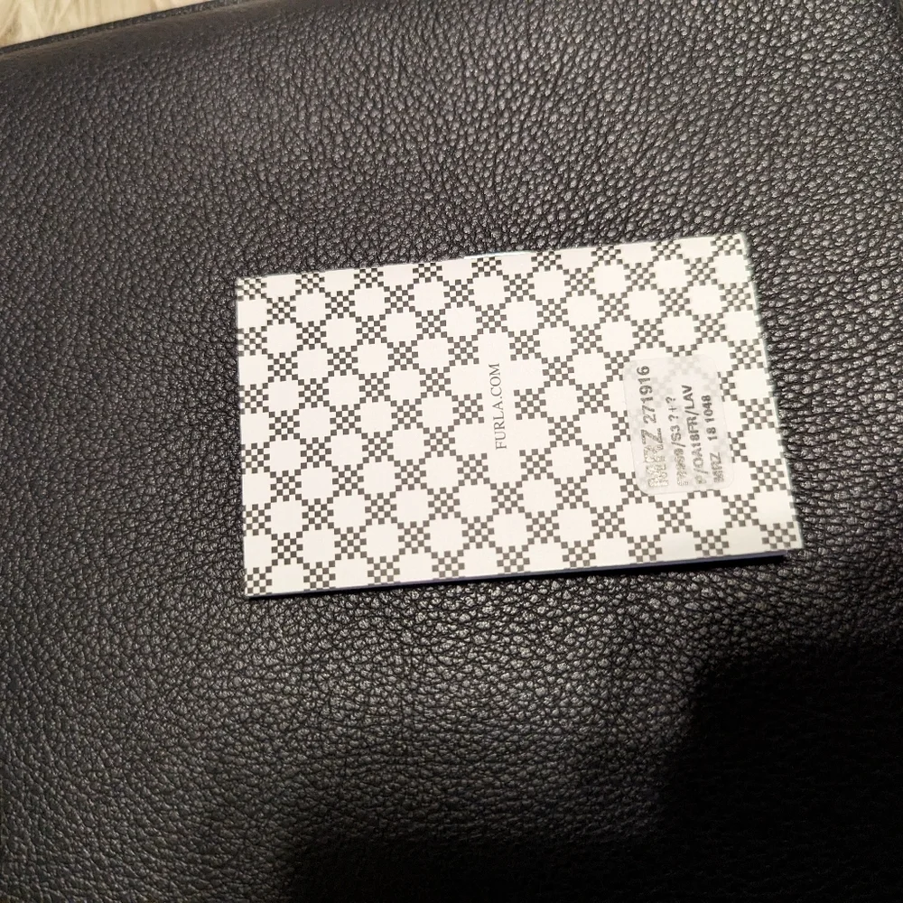 Furla clutch in gray leather with writing " light my fire " - Picture 8 of 9